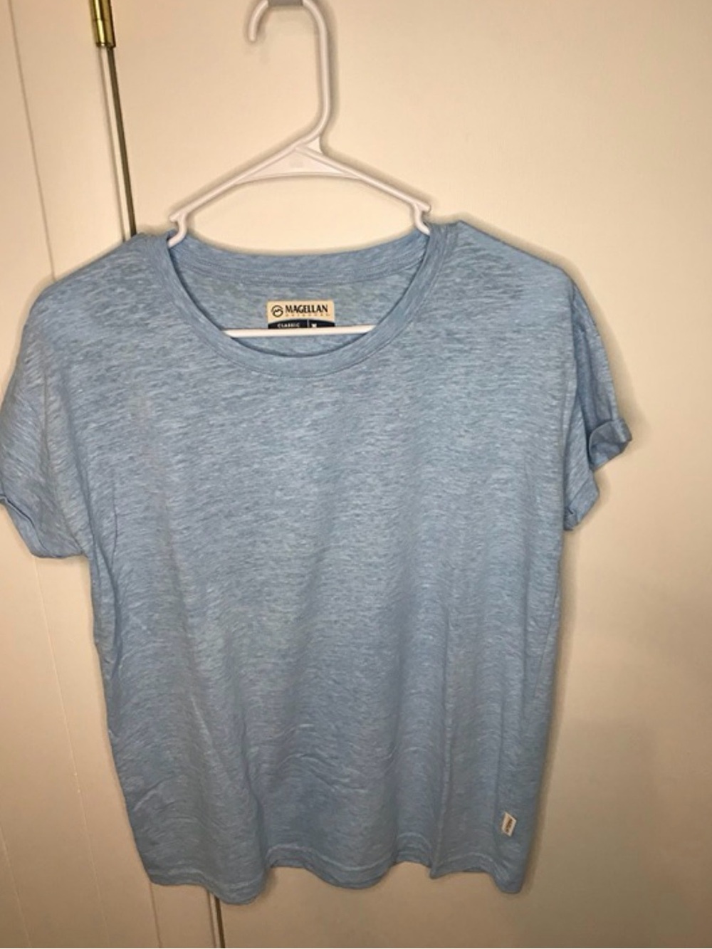 Magellan Outdoors Heathered Sky Blue Crew Tee